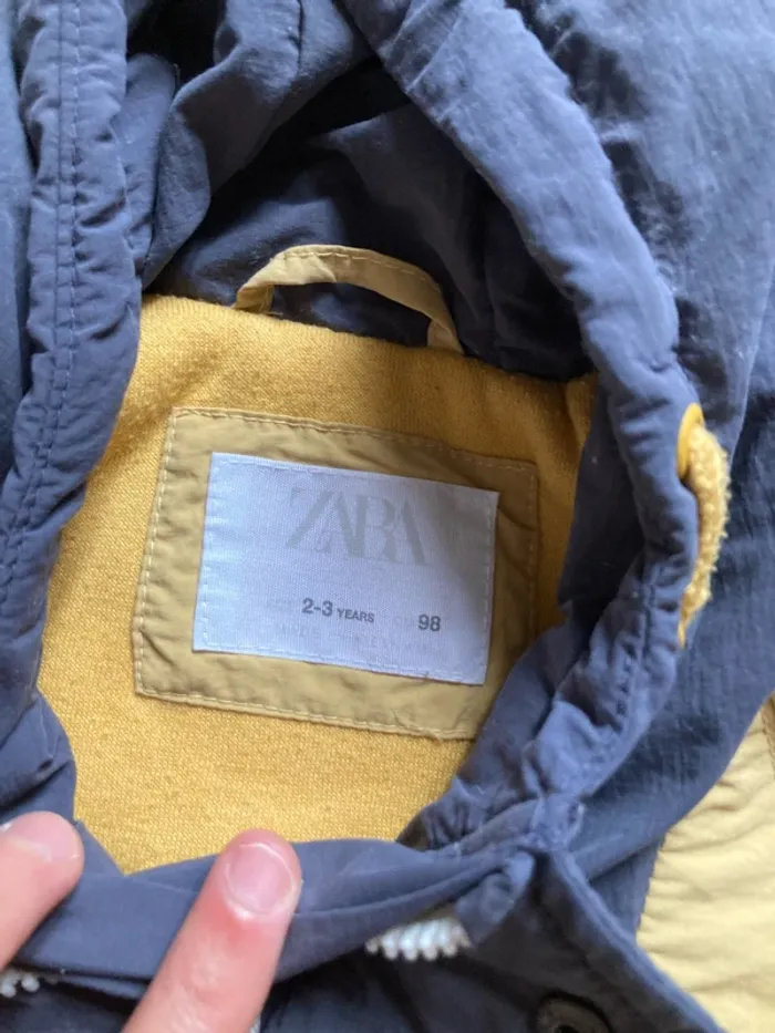 Manteau à capuche à enfiler Zara 2-3 ans - photo numéro 3