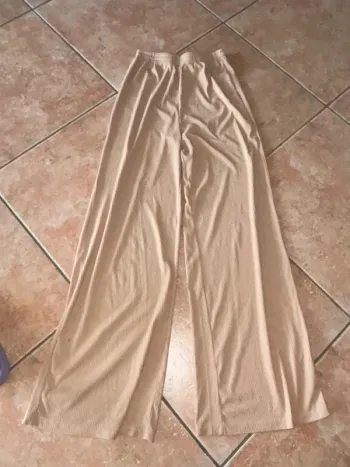 Pantalon long plissé Shein beige