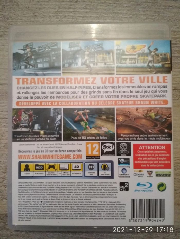 Jeu ps3 Shaun white snatebording - photo numéro 2