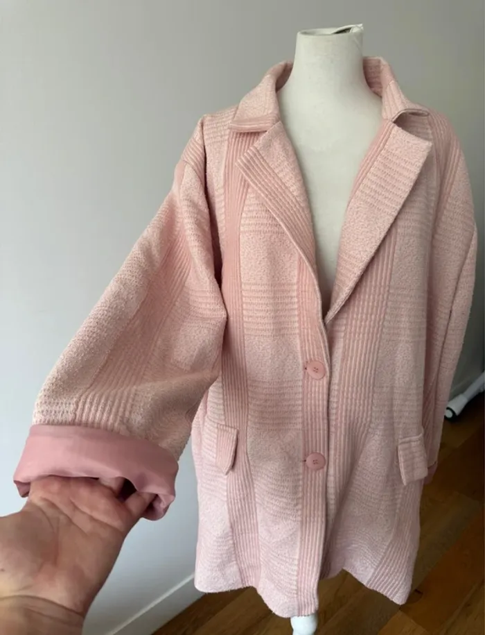 Veste blazer tendance XL/42 rose - photo numéro 2