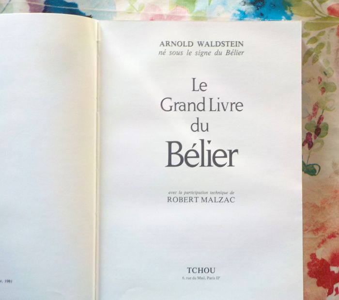 LE GRAND LIVRE DU BELIER par A. WALDSTEIN Ed. Tchou - photo numéro 2