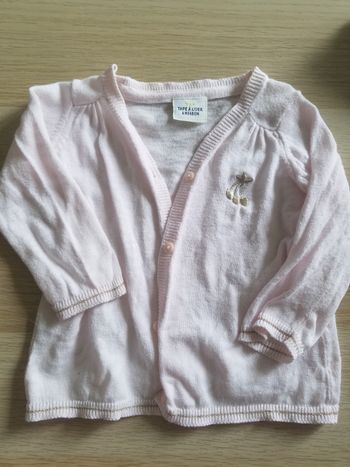 Gilet rose fille 6 mois Tape à l'oeil