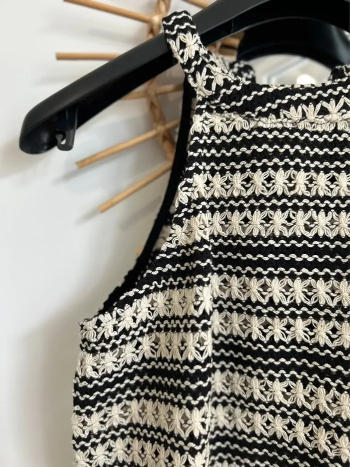 Débardeur Ibiza tricot crochet broderies Zara - photo numéro 4