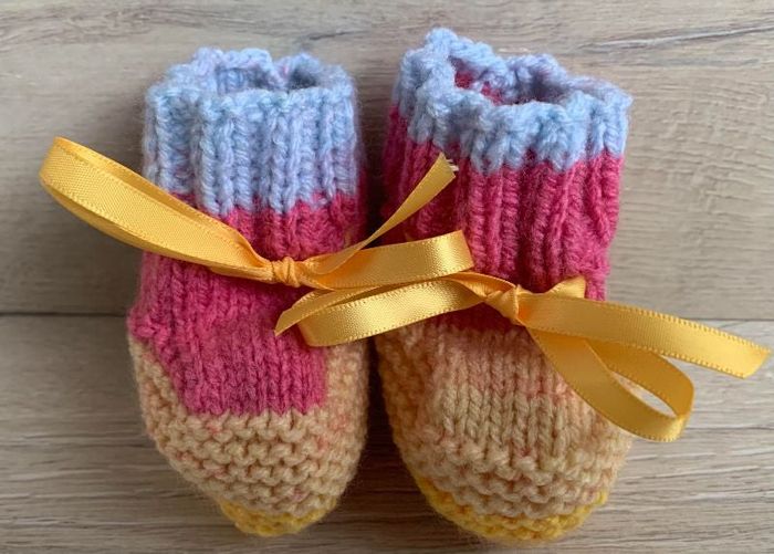Chaussons au tricot 0-3 mois