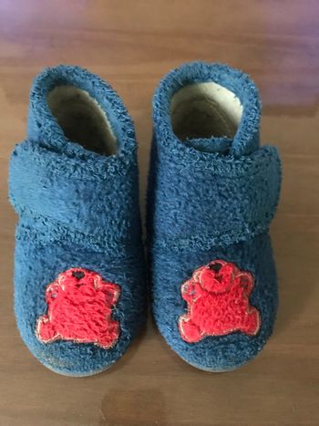 Chaussons montants scratch bleus Pointure 24