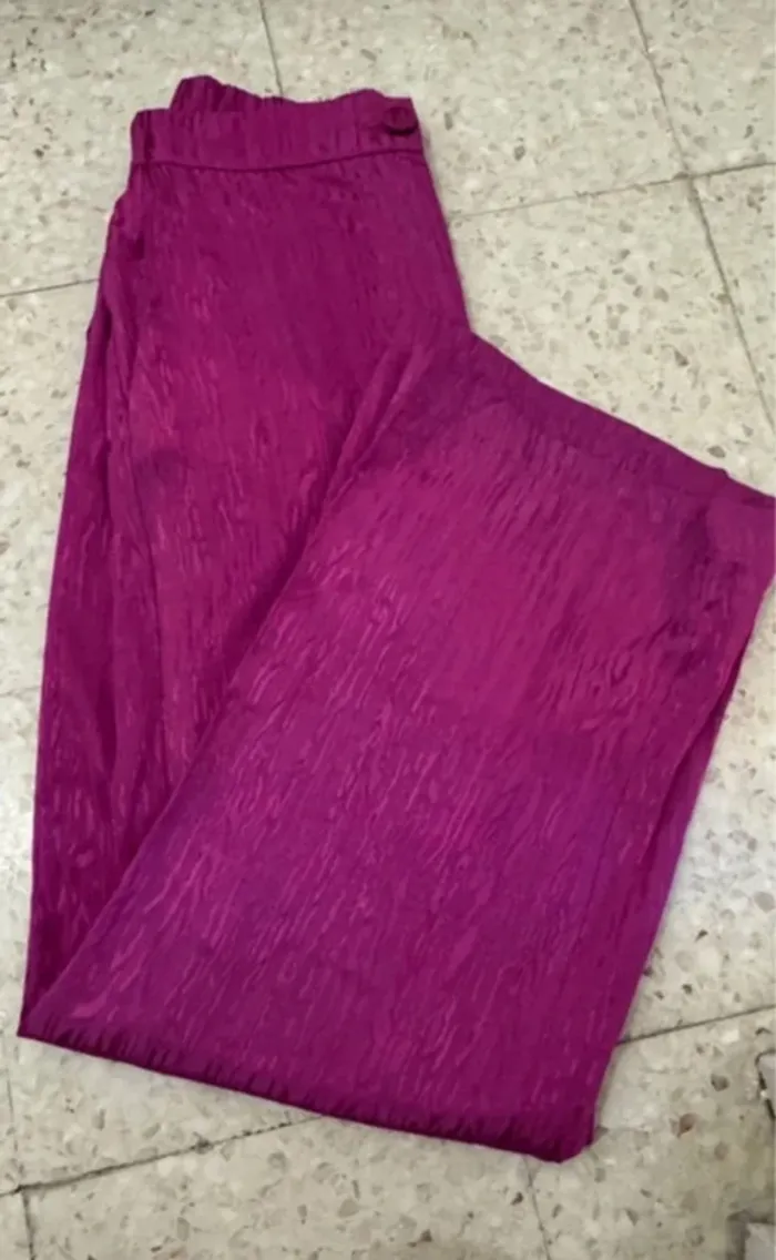 Pantalon large rose fushia 34 - photo numéro 5