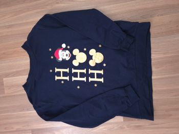 Sweat Disney Mickey Noël bleu marine 14 ans