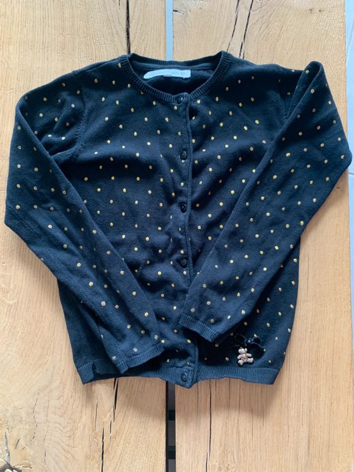 Gilet noir et doré fille 10 ans Lulu Castagnette
