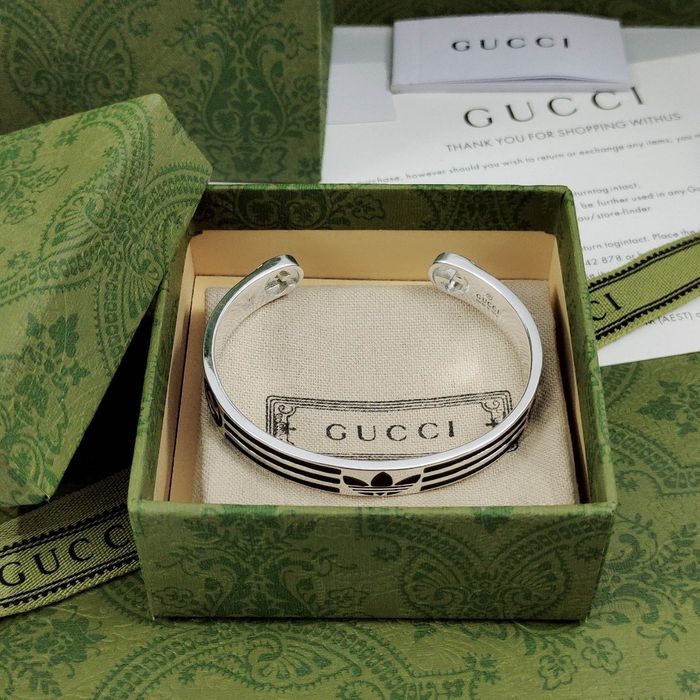 Bracelet Gucci * adidas en argent sterling noir