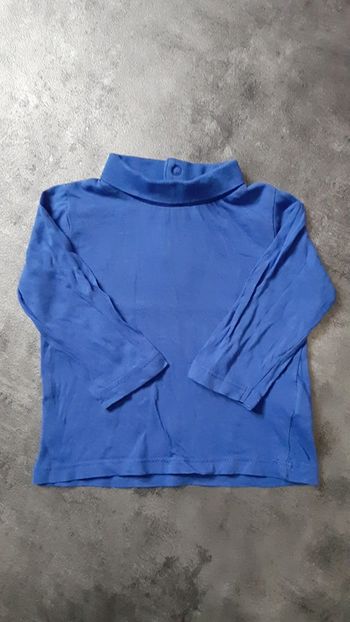 T-shirt manche longue col roulé garçon 100% coton