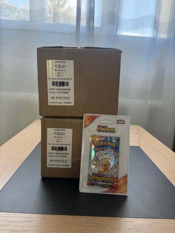 Pokémon Case 36 Blister Plastique Étincelles Déferlantes Écarlate et Violet EV08 Neuf Français