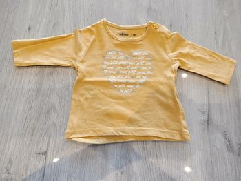 T shirt longue manche ocre 3 mois