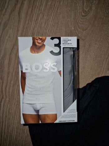 Coffret Hugo boss 3 tee shirts coton homme L neuf