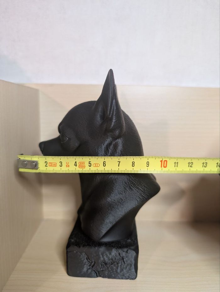 Buste chihuahua poil court - Figurine chien 3D - photo numéro 5