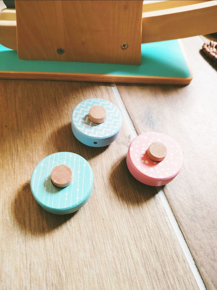 🐻 Toboggan/descendeur rampe circuit ourson avec 3 rouleaux en bois NEUF - photo numéro 4