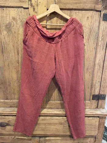 Pantalon gaz de coton grossesse t 44