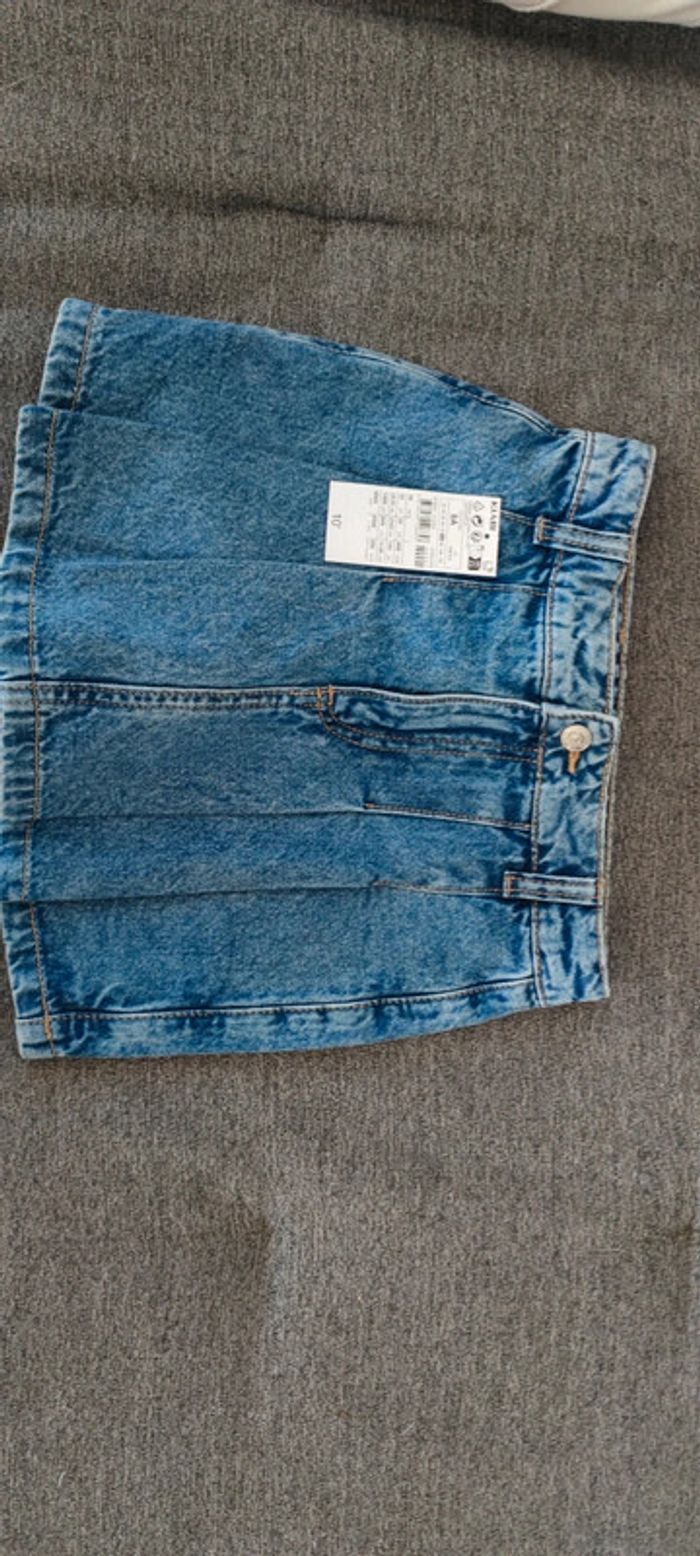Jupe short jean