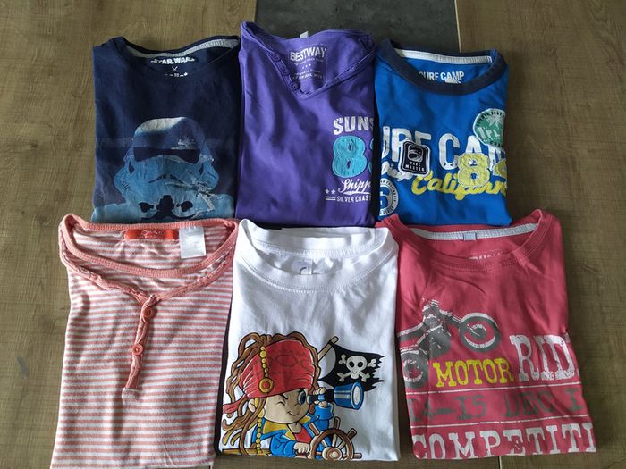lot de 6 T shirts manches courtes