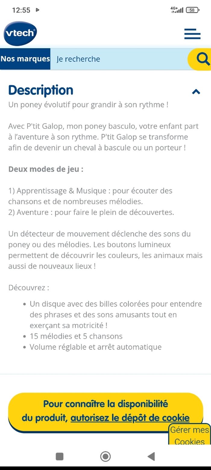 Cheval à bascule vetch et porteur 2en1 - photo numéro 10