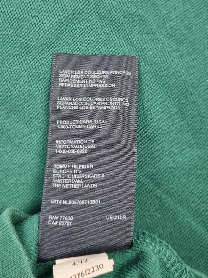 T-shirt Tommy Hilfiger vert sapin – Taille L Femme - photo numéro 10