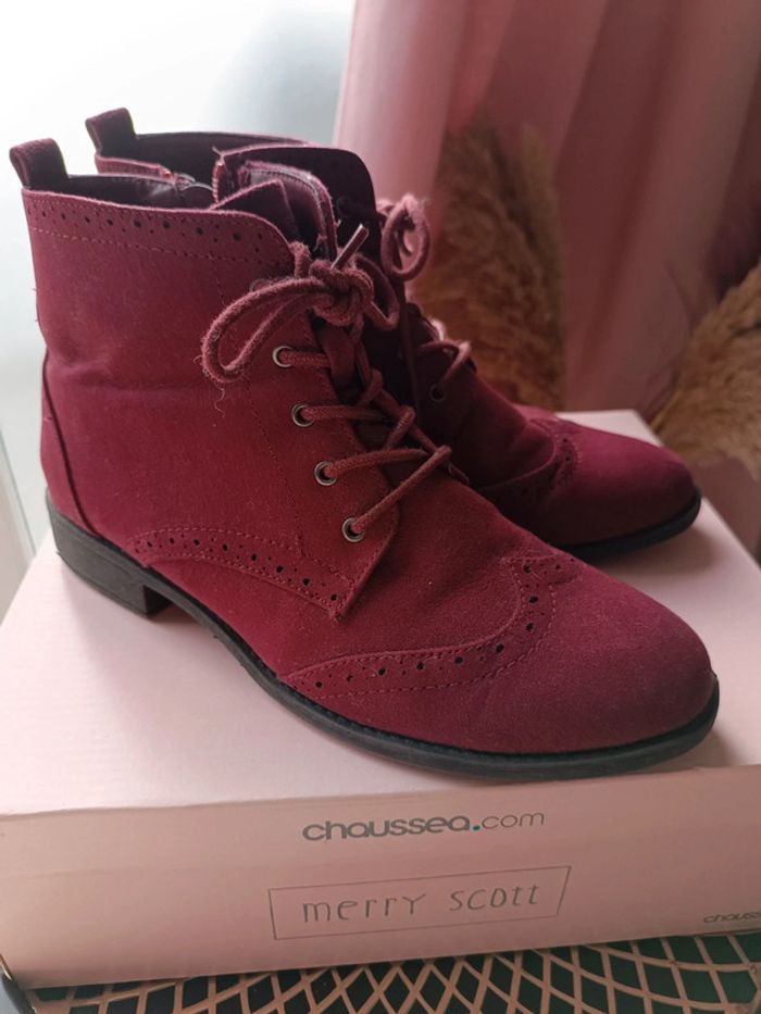 Bottines bordeaux - pointure 40 - neuves - photo numéro 5