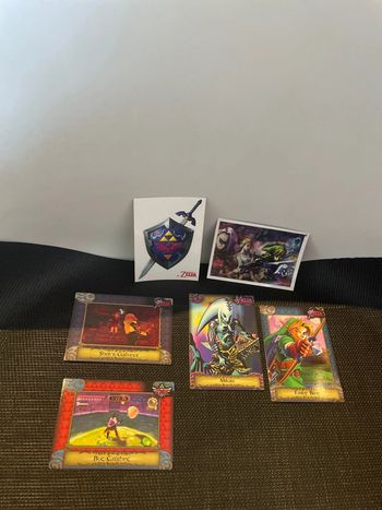 Zelda trading cards lot 4 cartes et 2 stickers Nintendo officiel 2016 enterplay TCG