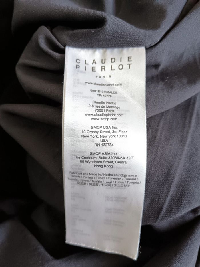 Claudie Pierlot | Robe Rizalde  bleu Et noir | t. 36 - photo numéro 14