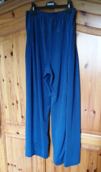 Pantalon large bleu canard