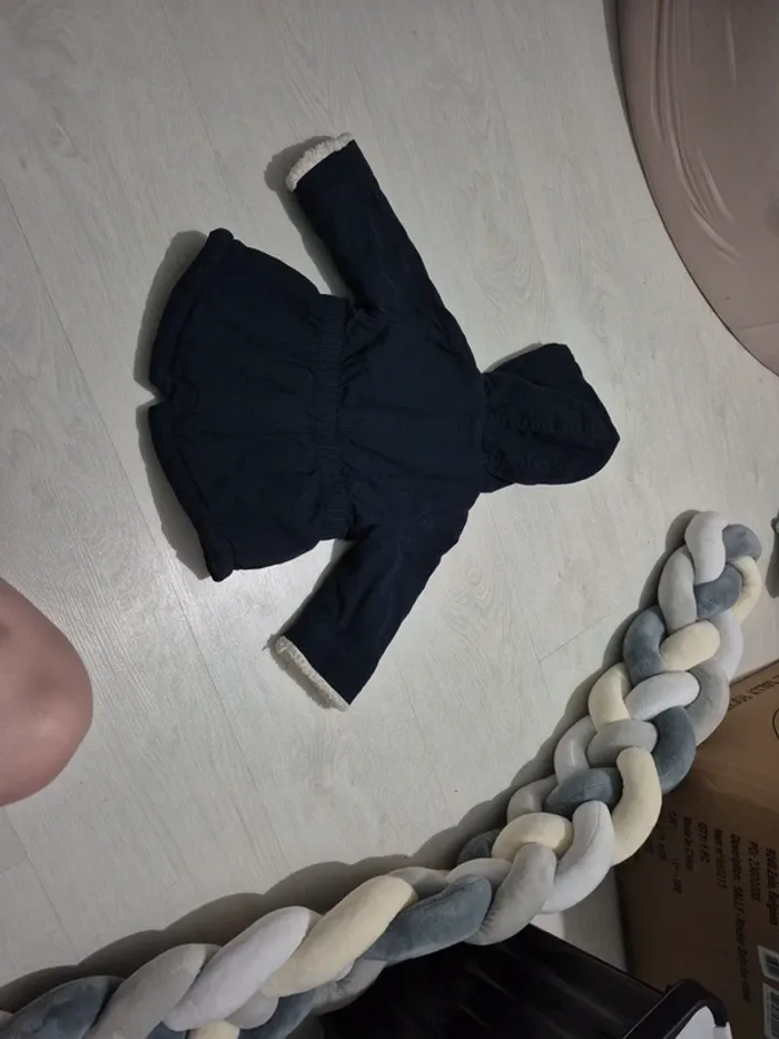 Veste bleu marine 6M fourrure intérieur - photo numéro 6