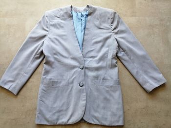 Blazer bleu Taille 38/40 Fait par une couturière