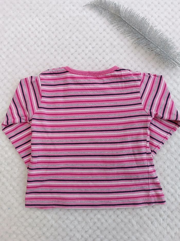 🔸T-shirt rayé blanc et rose 2A - Zeeman🔸 - photo numéro 5