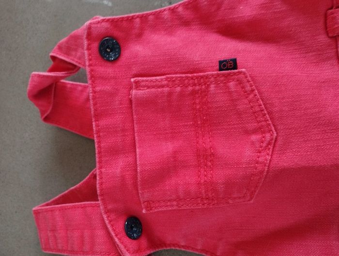 Salopette obaïbi 9 mois rouge - photo numéro 2