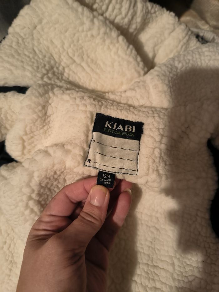 Manteau hiver moltoné Kiabi taille 12 mois - photo numéro 4