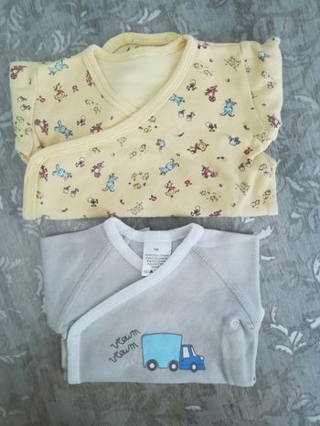 Lot de 2 bodies ml 1 mois garçon