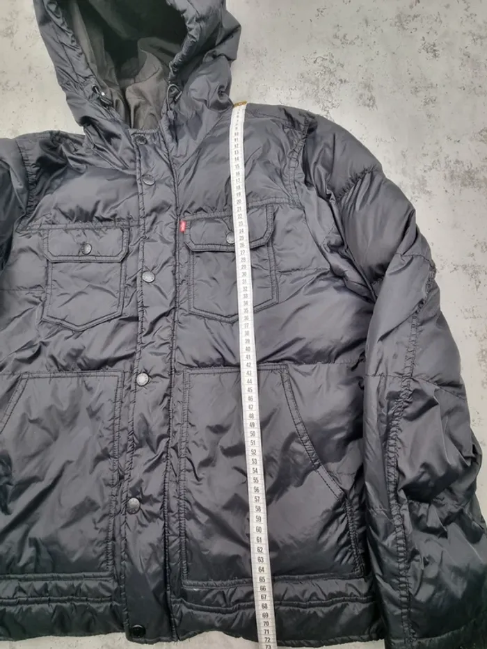 Doudoune à capuche Levi’s noire – Taille M Homme (mesures en photos) - photo numéro 3
