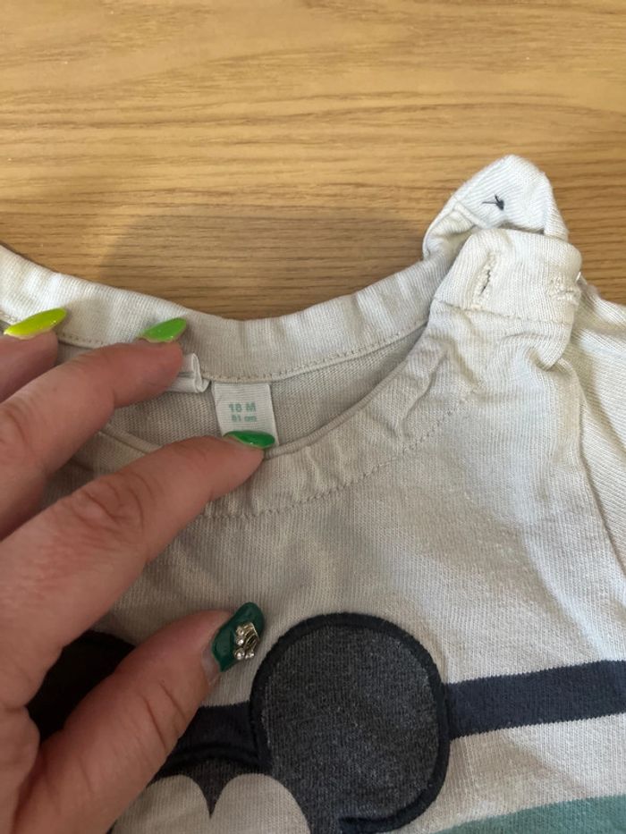 T-shirt manches longues 18m Mickey - photo numéro 3