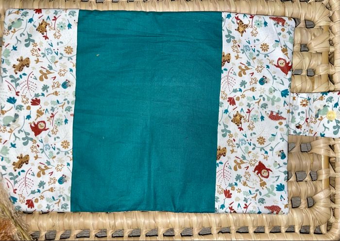 Protège carnet de santé en velours et tissu à motifs - photo numéro 2