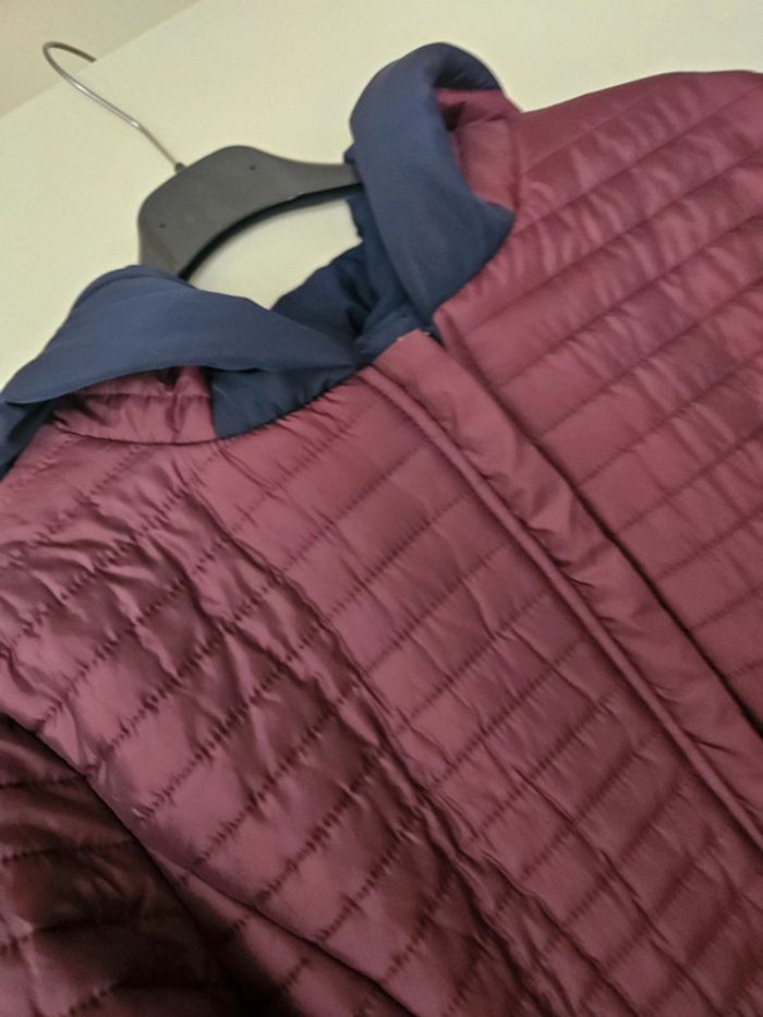 Manteau doudoune réversible bordeaux bleu marine - photo numéro 9