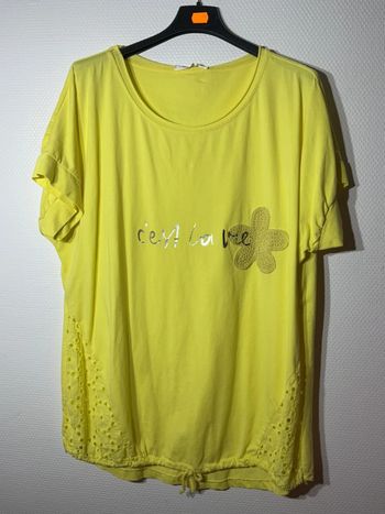 T-shirt « c’est la vie » femme taille unique (40-44)- new sunshine- neuf avec étiquette