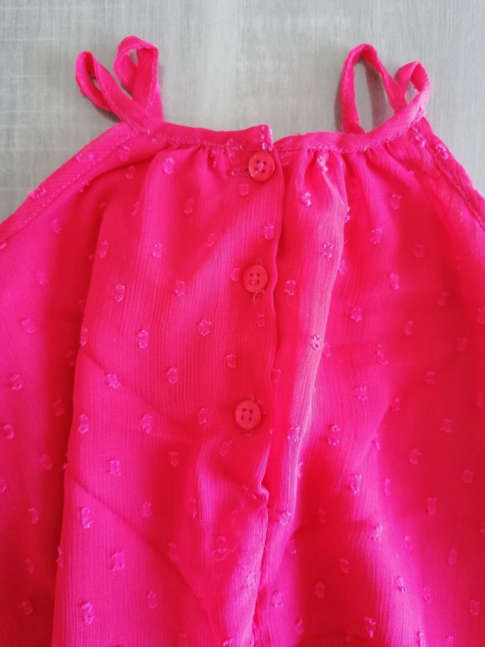 Robe à bretelles fluide rouge cerise 6 mois - photo numéro 3