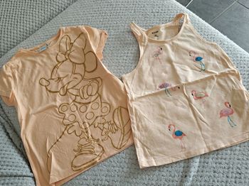 Lot de 2 tee shirt orange en 8 ans