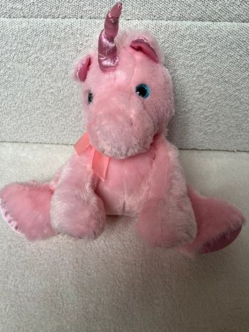 Peluche licorne rose Nicotoy