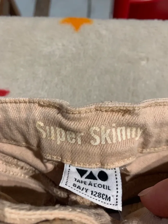 Jean Skinny Fille 8 Ans NEUF + Ceinture Léopard – Tape à l’Œil – Tendance & Confort - photo numéro 3