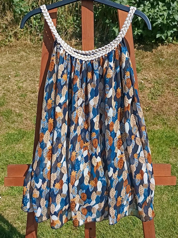 Haut  fluide imprimé feuilles