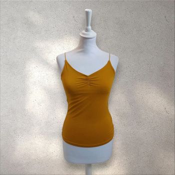 Débardeur jaune moutarde bretelle fines taille S