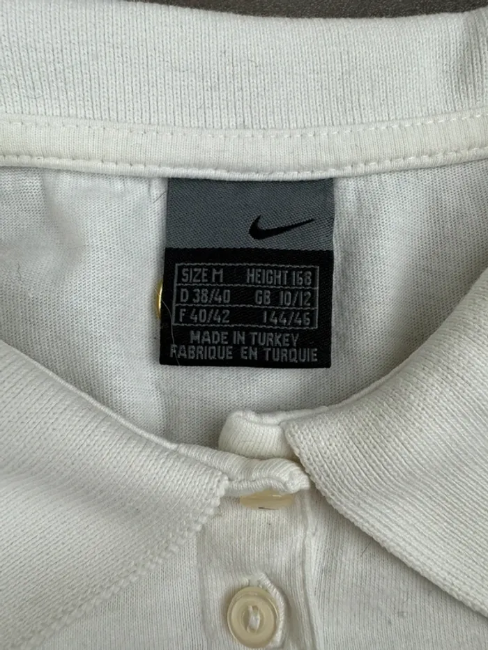 Polo Nike Court Tennis Vintage 90’s Blanc Taille M - photo numéro 8