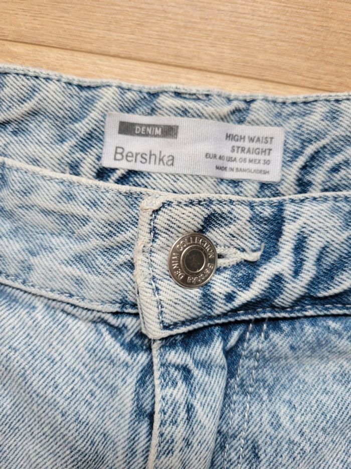Jean taille haute Straight - Bershka - photo numéro 4
