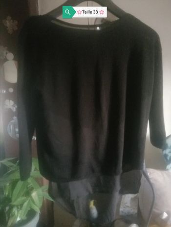 🌸Pull noir doublure longue Taille 38 "Mango" 🌸