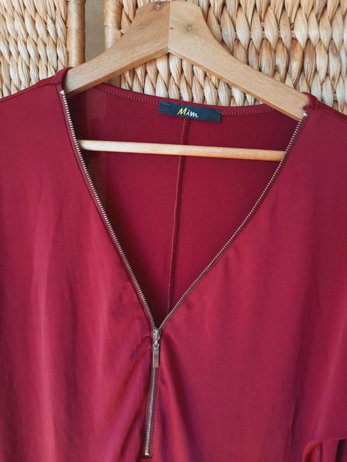 Blouse Mim bordeaux 38 - photo numéro 2