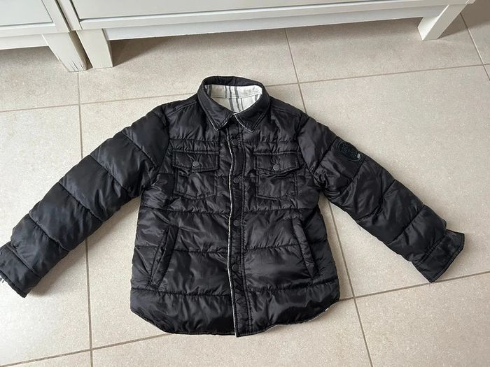 Doudoune réversible noire et carreaux garçon IKKS 5ans - photo numéro 6